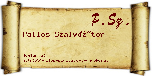 Pallos Szalvátor névjegykártya
